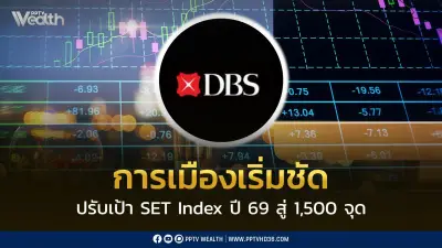 DBS ปรับเป้าหมาย SET Index ปี 2569 ขึ้นสู่ 1,500 จุด หลังการเมืองเริ่มชัดเจน
