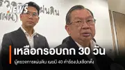 ผู้ตรวจการแผ่นดินเผย 40 คำร้องเลือกตั้ง เหลือเวลาพิจารณา 30 วัน ย้ำความเป็นธรรม