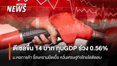 สงครามตะวันออกกลางปิดช่องแคบฮอร์มุซ กระทบพลังงานโลก ดีเซลขึ้น 14 บาท ฉุดจีดีพีไทยร่วง 0.56%