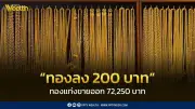 สมาคมค้าทองคำประกาศราคาทอง 23 เม.ย. 2569 ลดลง 200 บาท ส่งผลให้ราคาทองคำแท่งและทองรูปพรรณปรับตัว