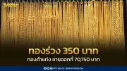 ราคาทองวันนี้ 29 เม.ย. 69 ปรับลด 350 บาท ทองคำแท่งขายออก 70,750 บาท