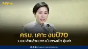 ครม.เคาะงบปี 70 วงเงิน 3.788 ล้านล้าน เพิ่ม 0.2% เน้นตรงเป้าคุ้มค่า