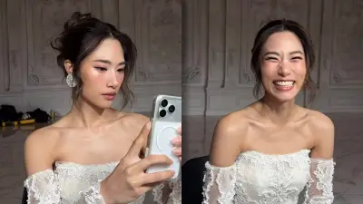เปิดภาพล่าสุด เพลง ชนม์ทิดา ใส่ชุดเจ้าสาวสีขาว สวยปังออร่าจับ