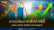กรุงศรีคาดเงินบาทสัปดาห์นี้เคลื่อนไหวในกรอบ 32.30-33.00 บาทต่อดอลลาร์