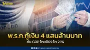 ธปท. ชี้ พ.ร.ก.กู้เงิน 4 แสนล้าน หนุน GDP ปี 69 โต 2.1%
