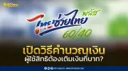 วิธีคำนวณเงินไทยช่วยไทยพลัส 60/40 เติมเงินกี่บาทถึงใช้สิทธิเต็ม