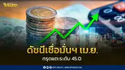 ดัชนีเชื่อมั่นผู้บริโภคเม.ย.69 ทรุดแตะ 45.0 ต่ำสุดในรอบ 2 เดือน