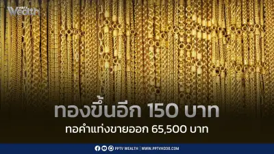 ทองคำพุ่งอีก 150 บาท เปิดตลาดวันเสาร์ที่ 65,500 บาท