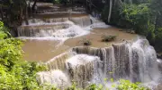 อุทยานแห่งชาติเขื่อนศรีนครินทร์ ประกาศงดเล่นน้ำตกห้วยแม่ขมิ้นชั่วคราว