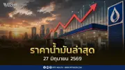 ราคาน้ำมันล่าสุด 27 มิ.ย. 2569 เบนซิน-แก๊สโซฮอล์ลด 0.80 บาท
